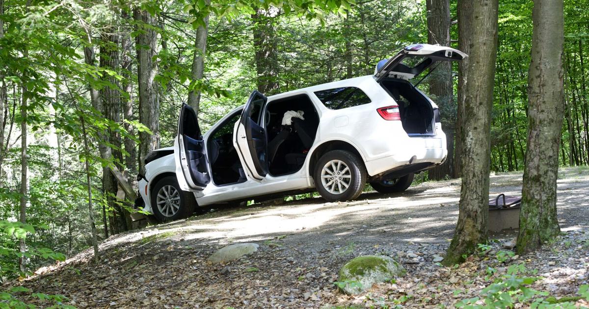 Police search for individual that crashed vehicle after a chase inside Fort Dummer