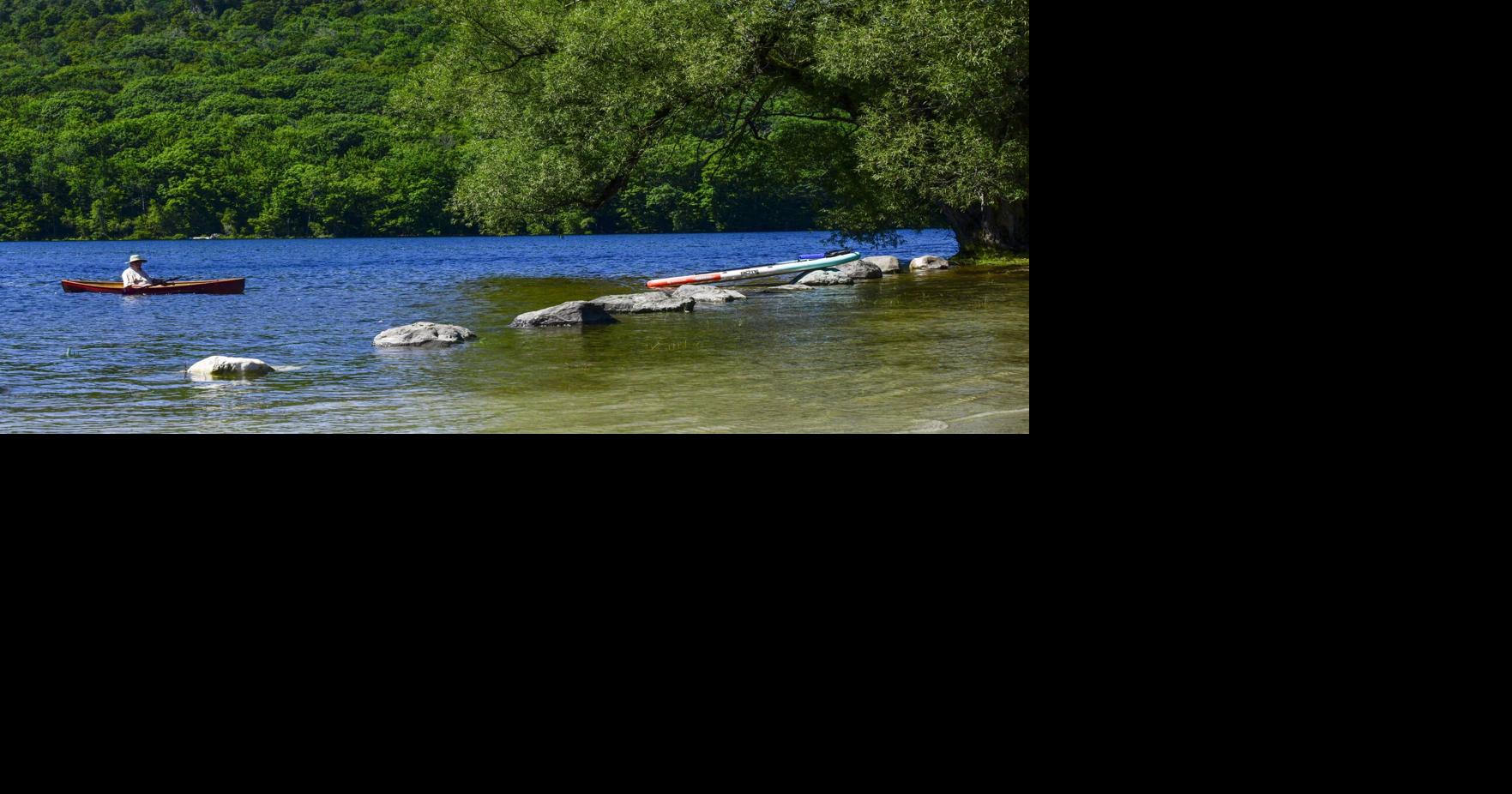 Water slowly recedes