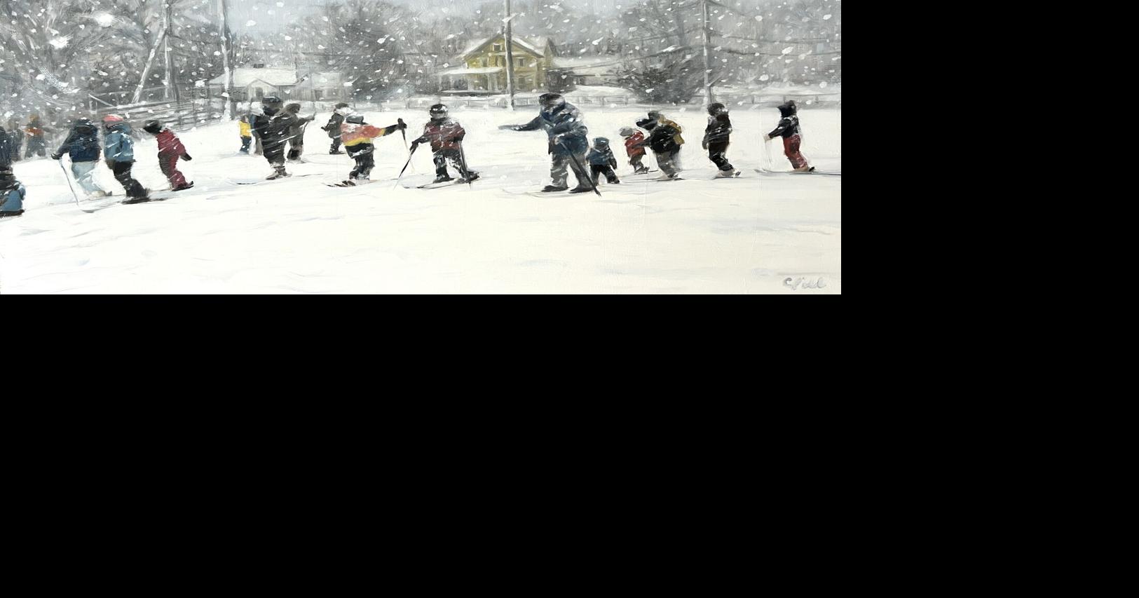 Snow Day: Vermont artist paints the Brattleboro Ski Hill to help fundraise