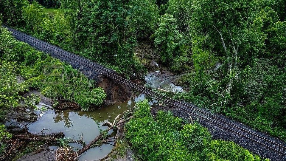 Dummerston culvert washout leaves railroad tracks hanging - Vimarsana News