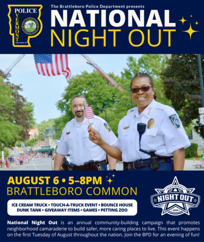 Police Department host Brattleboro&rsquo;s annual National Night Out