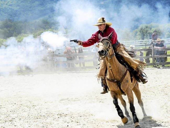 West River Stables hosts Vermont's first mounted shooting event