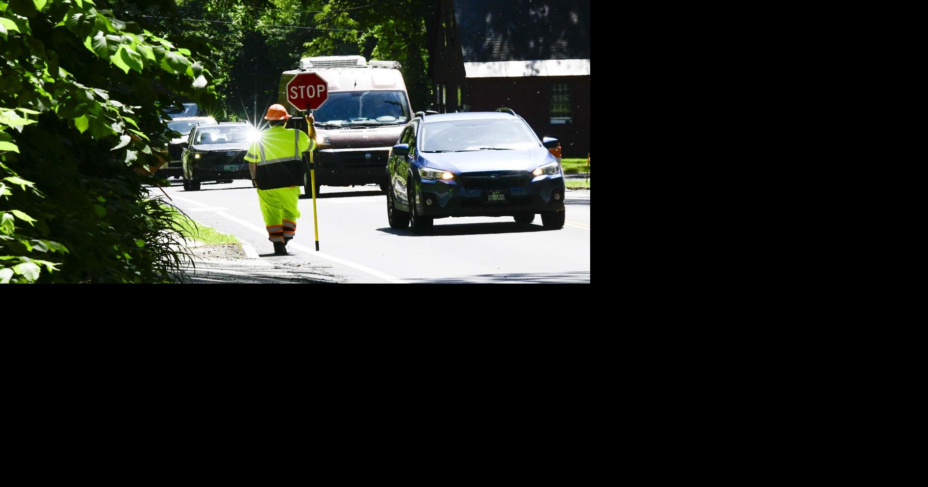 Construction work on Route 9 causes long traffic wait
