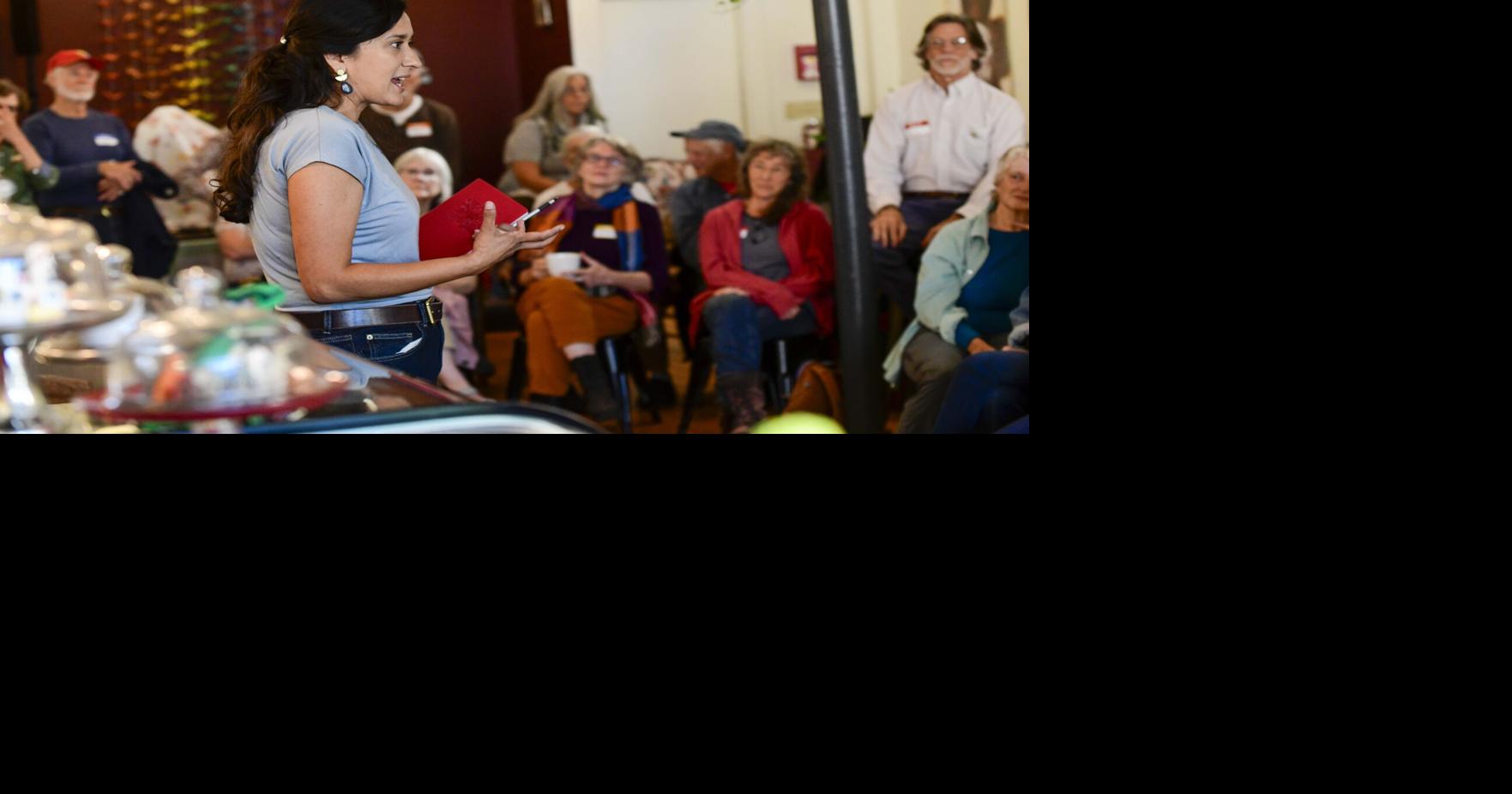 Governor hopeful Amanda Janoo visits Bellows Falls