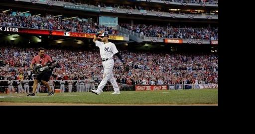 Derek Jeter Hit By Pitch In First At-Bat Of His Farewell Season (GIF) 