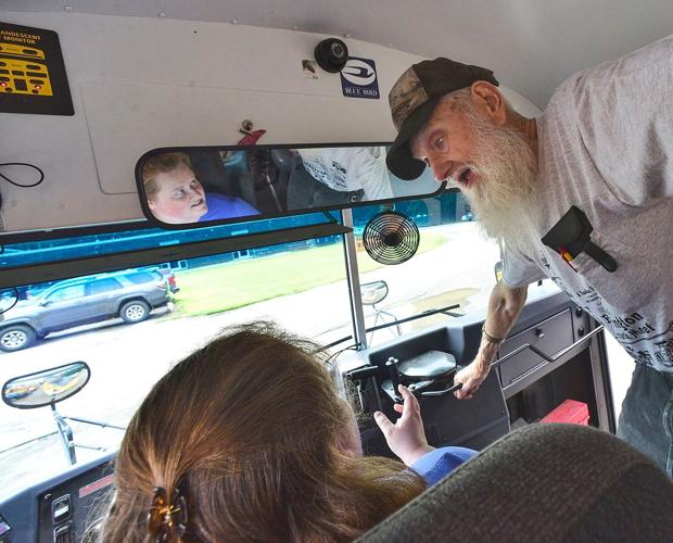 On the road with a trainee school bus driver