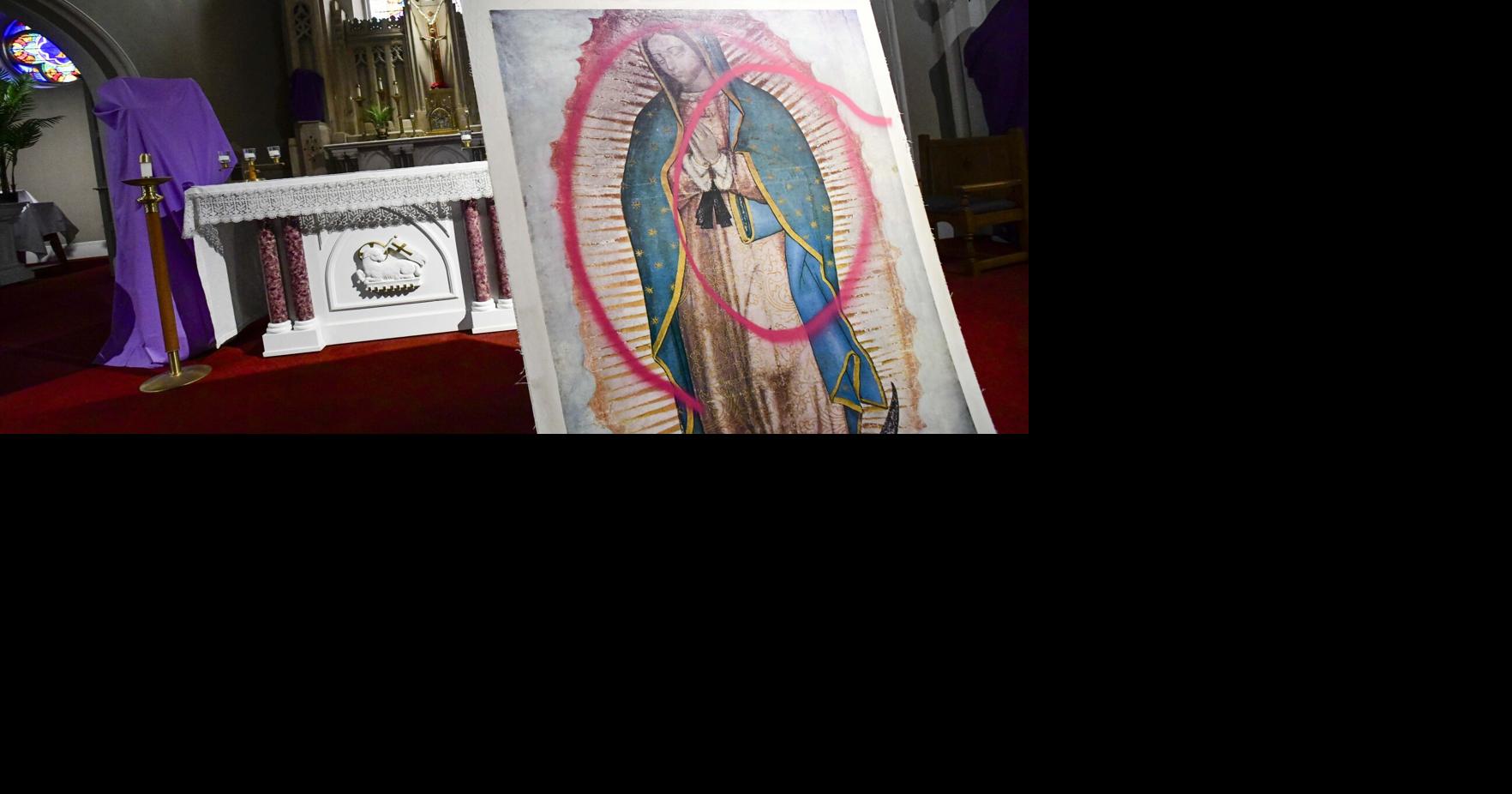 Prayer group attacked, Virgin Mary painting vandalized in Pliny Park