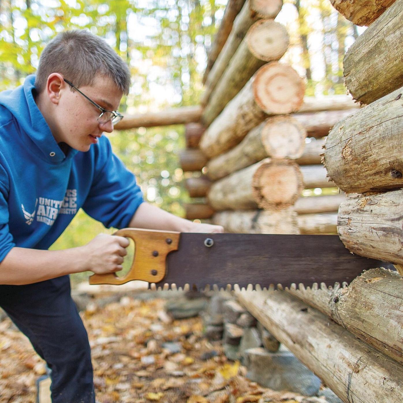 Greenwood Students Build Log Cabin By Hand Local News Reformer Com