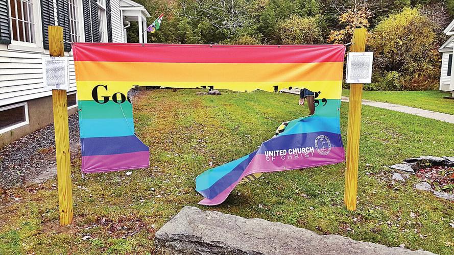 Church diversity flag vandalized