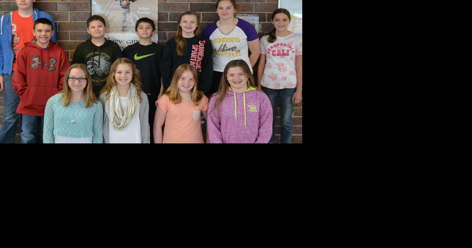 Somerset Middle School March Students of the Month named Schools