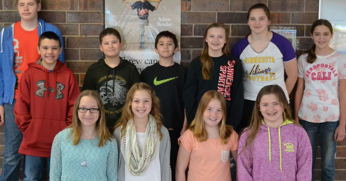 Somerset Middle School March Students of the Month named Schools