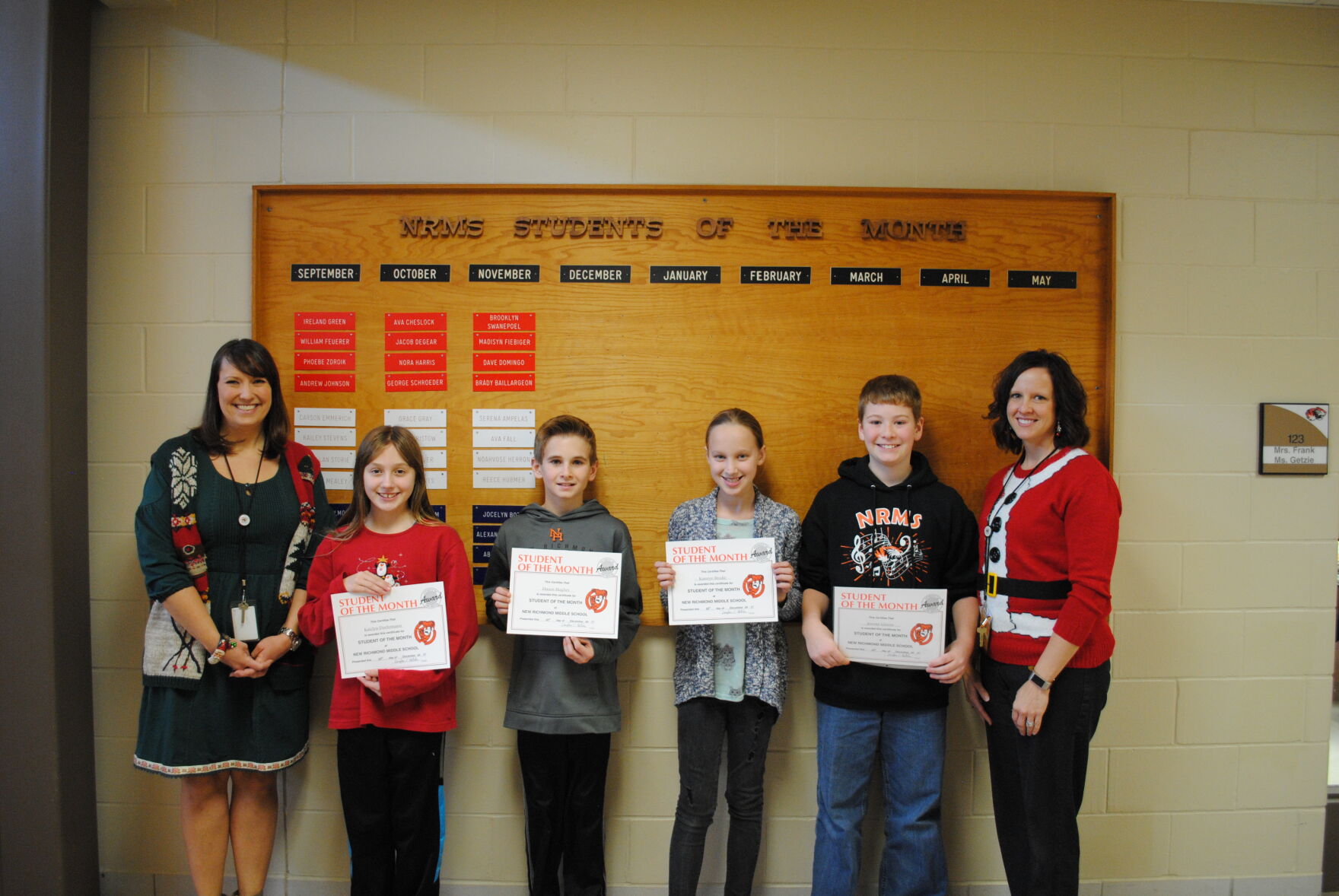 NRMS December Students of the Month announced Schools