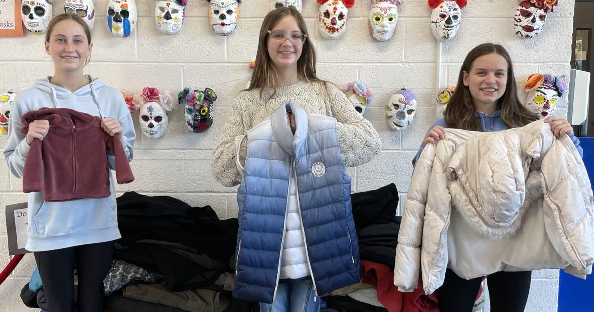 Wickford Middle School completed a successful coat drive in December