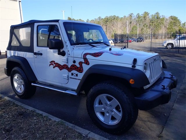 2009 Stone White Clearcoat Black Soft Top Jeep Wrangler