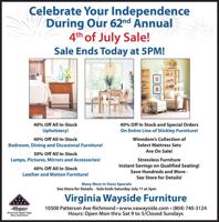 VIRGINIA WAYSIDE FURNITURE, VIRGINIA WAYSIDE