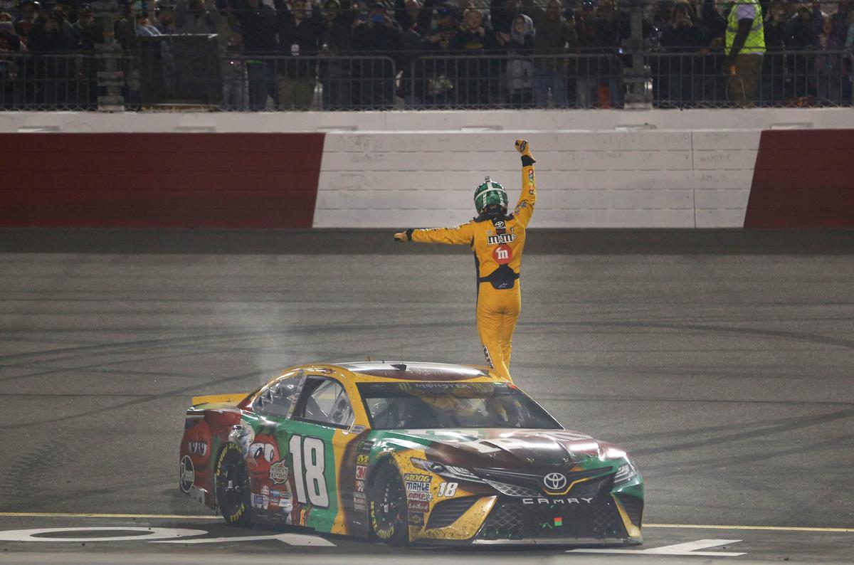 Kyle Busch wins Toyota Owners 400, his third consecutive Cup series
