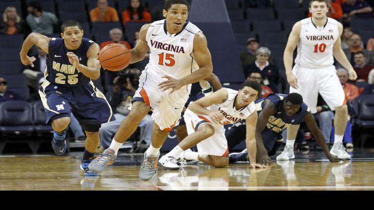 College Basketball Tobey Virginia Cavaliers Sail Past Navy