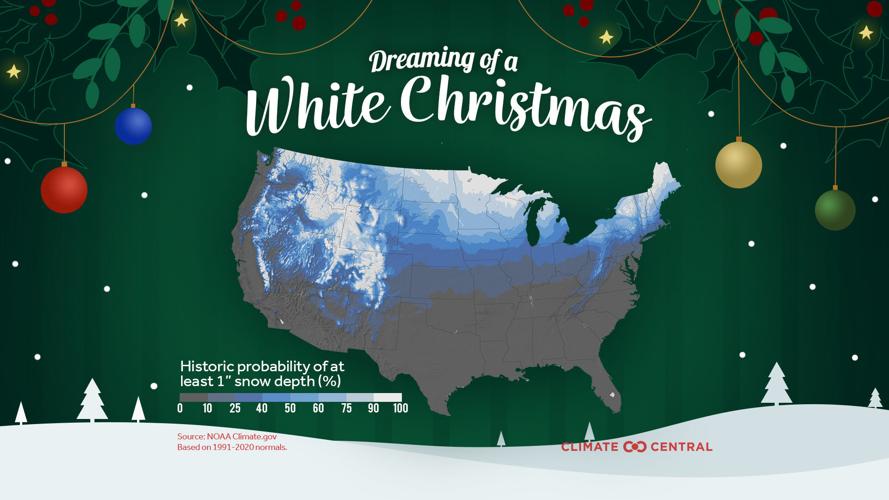 Climatological chance of a White Christmas