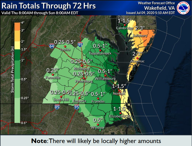 UPDATE Tropical Storm Fay now swirling east of the Outer Banks; little