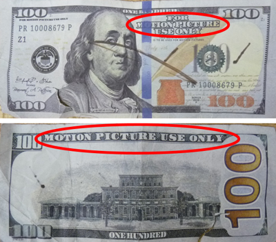 Movie Prop Money Circulating In Goochland County Sheriff S Office - movie prop money circulating in goochland county sheriff s office says