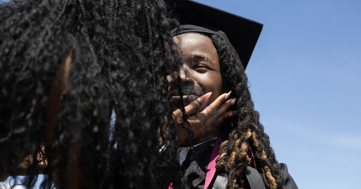Photos: Virginia Union student walks at graduation months after being ...