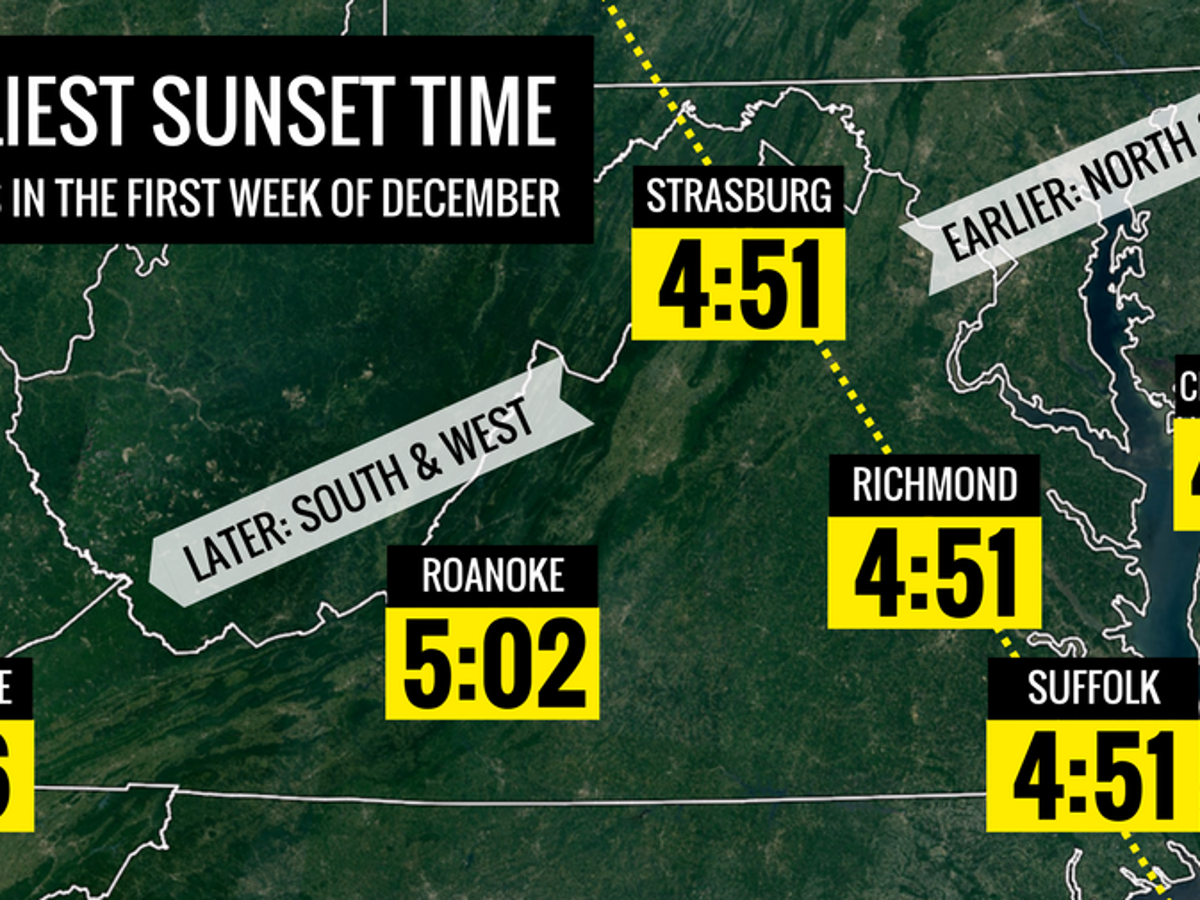 Early Sunset Time Isn T As Plain As Night And Day Weather Richmond Com
