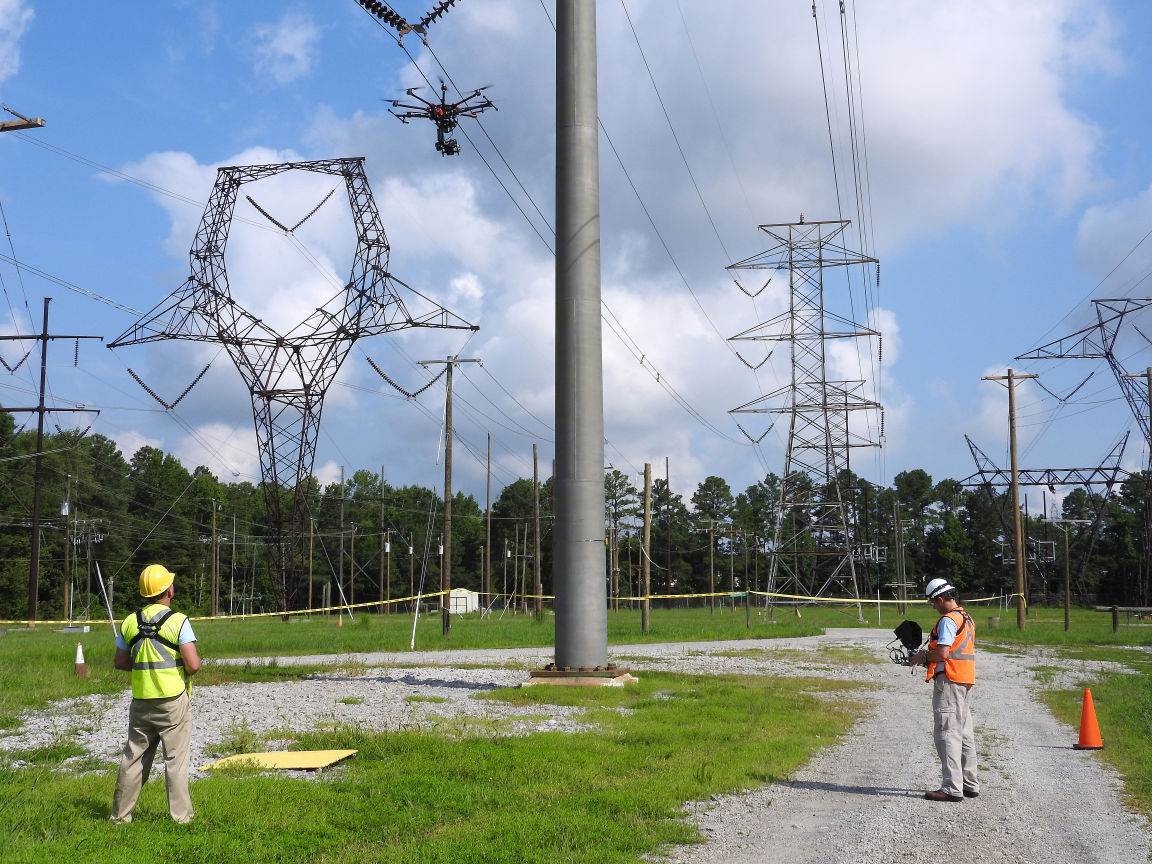 drone deploy near power lines