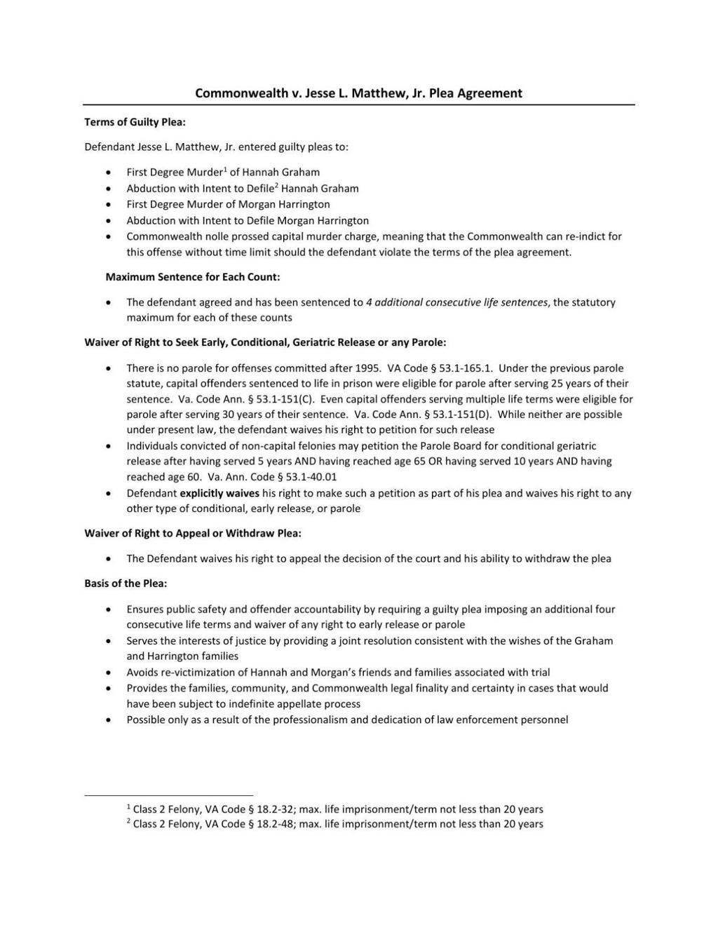 Jesse Matthew To Serve 4 Life Sentences For Murders Of Hannah Graham Morgan Harrington Virginia Richmond Com