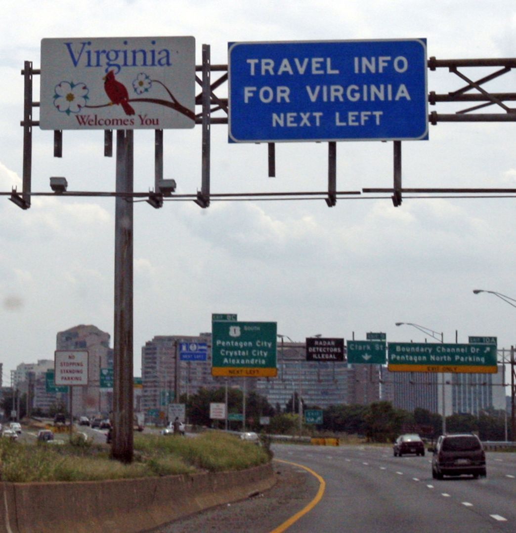 Virginia Beach city limit welcome highway marker road store sign 1990s