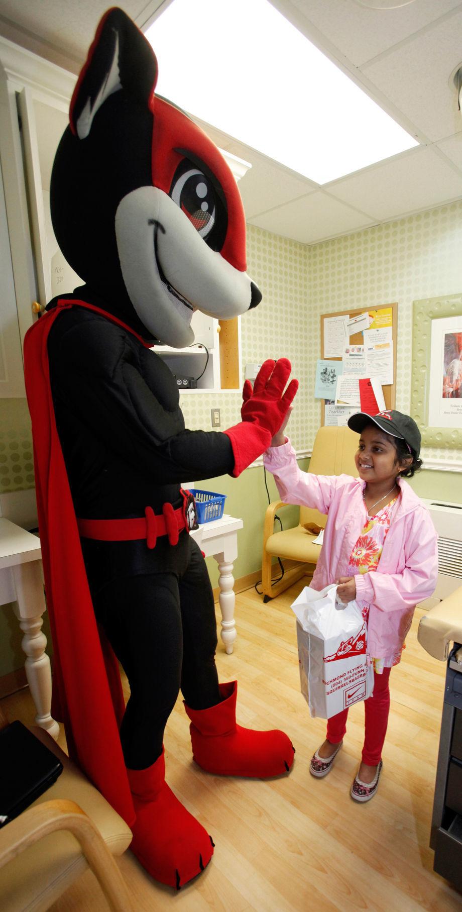 PHOTOS 10 years ago today, Nutzy was introduced as mascot of the Richmond Flying Squirrels