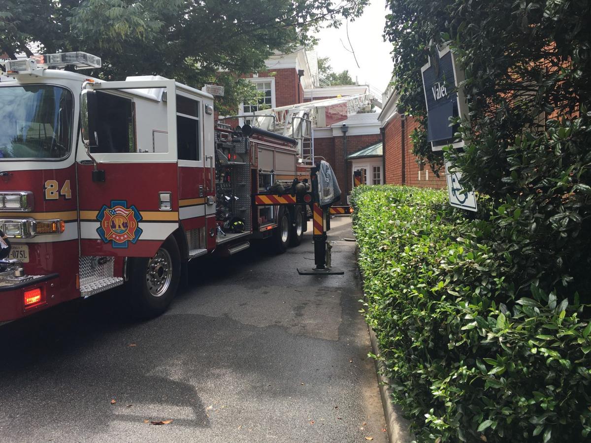 two-alarm fire at Country Club of Virginia