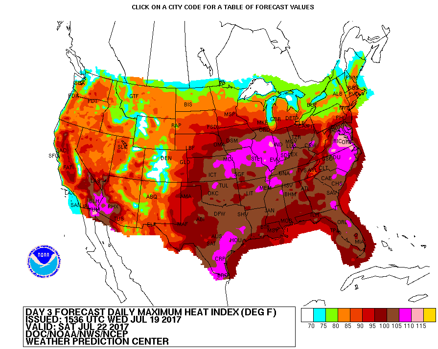 Isolated thunderstorm chances rest of week