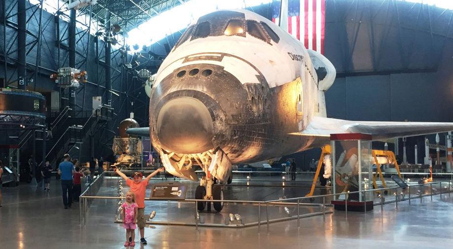 Flying through the Chantilly center of the Smithsonian National Air and