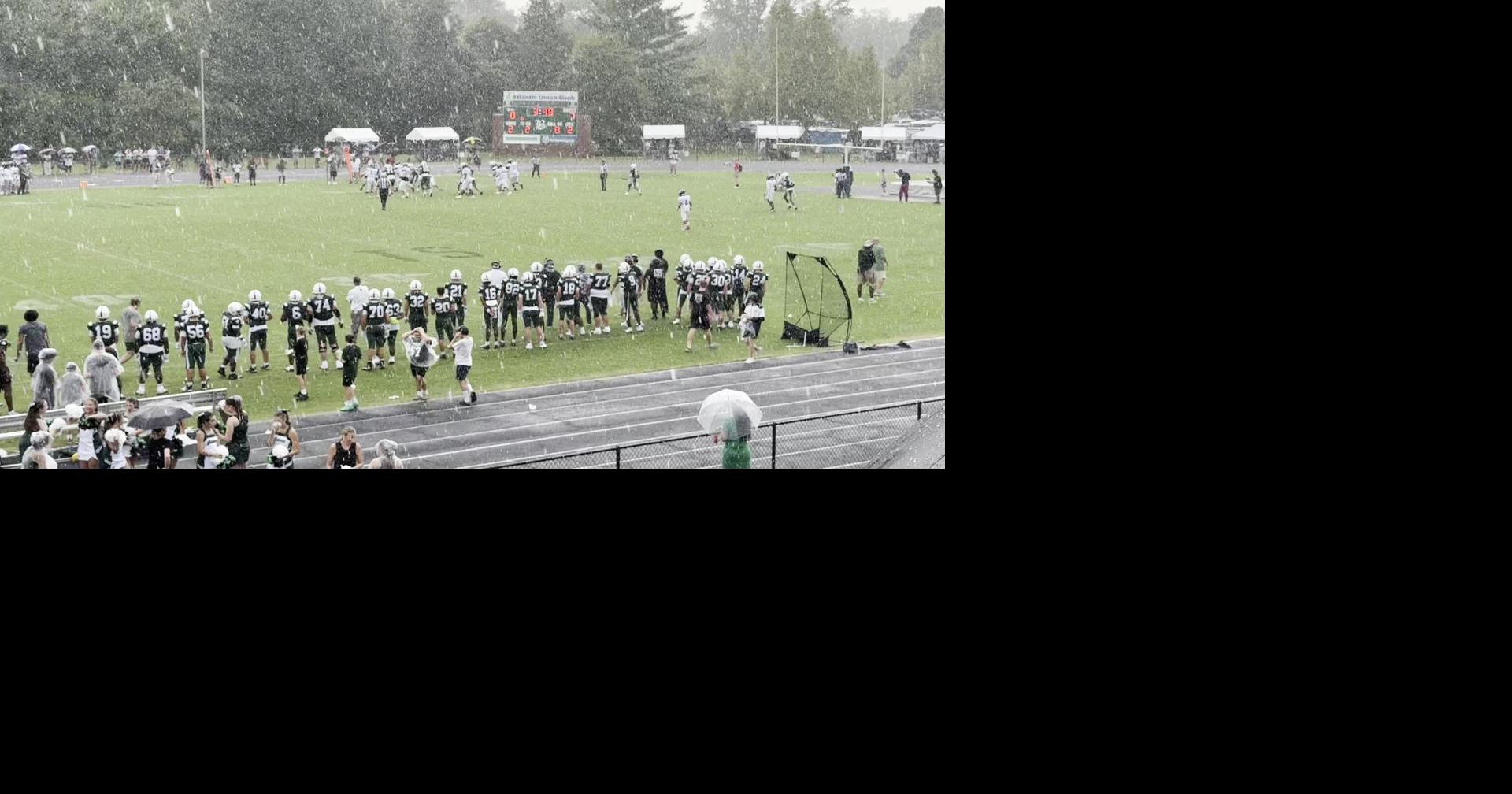 Benedictine's Malachi Mingo scoops up a fumble and runs it back close to midfield