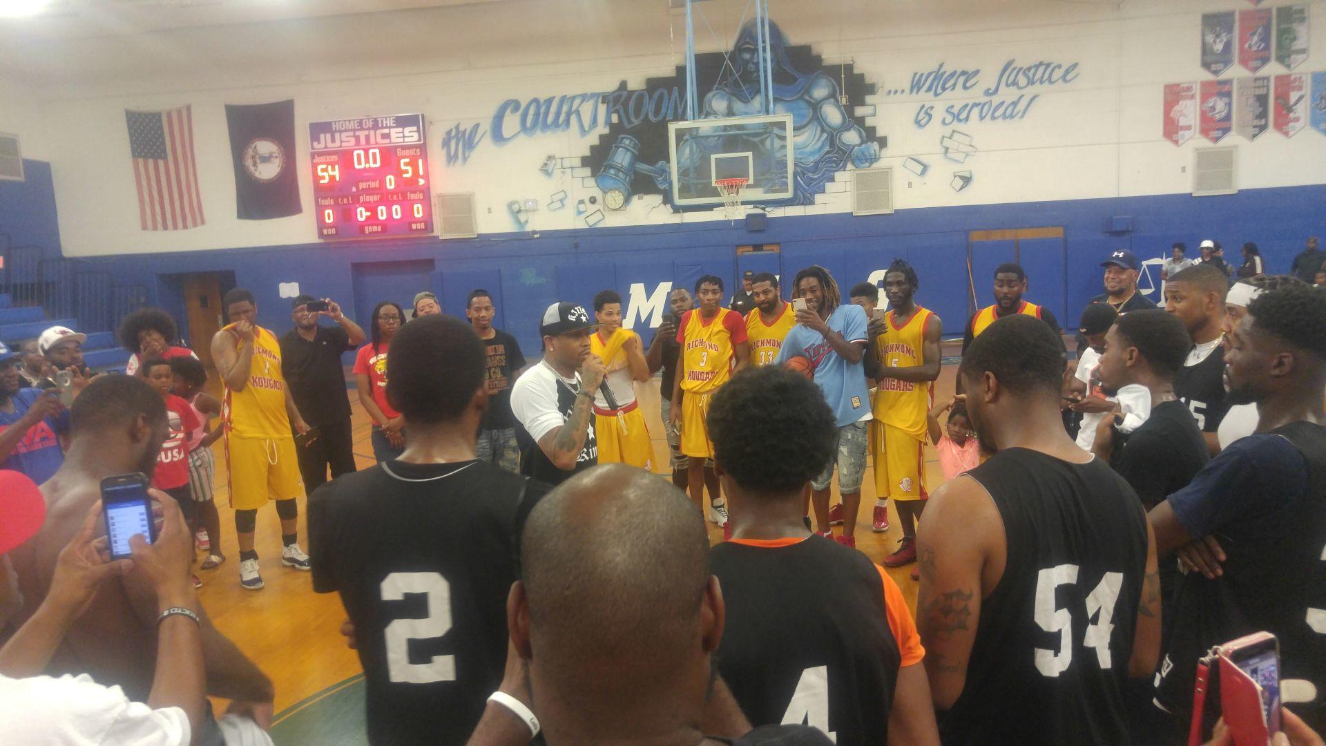 Virginia Native Hall Of Famer Allen Iverson Attends Final Game Of
