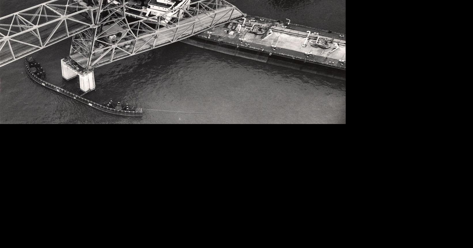 A tanker collided with the Benjamin Harrison Bridge in 1977, halting traffic for 18 months