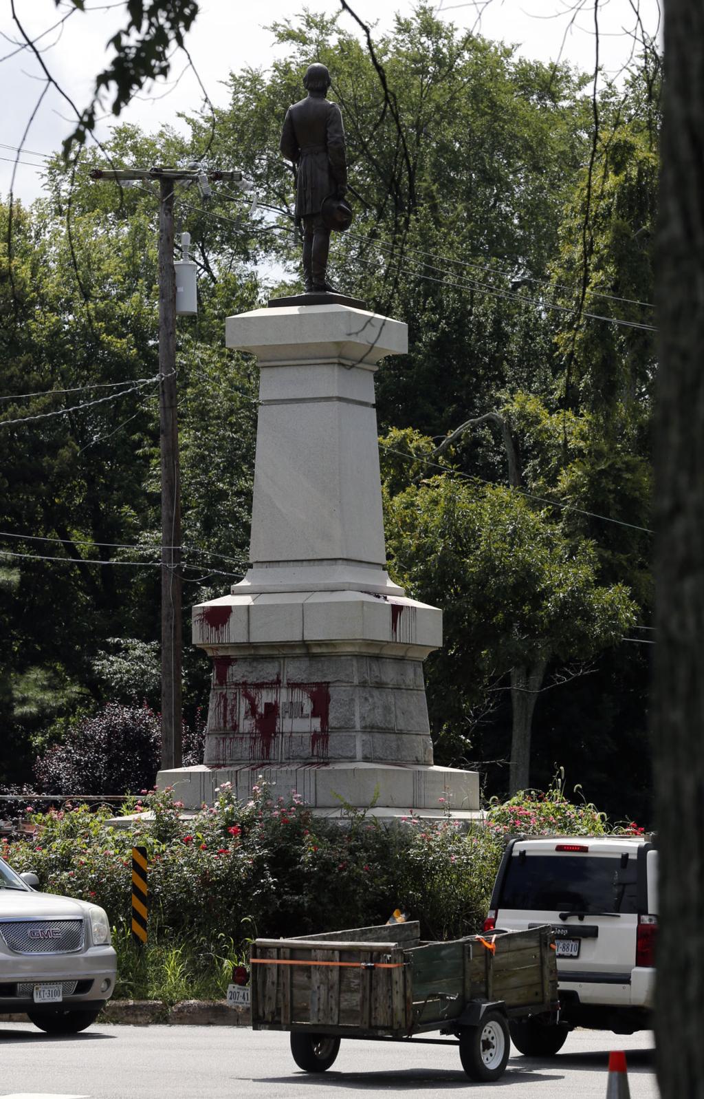 Police Say A P Hill Monument In Richmond Vandalized Crime