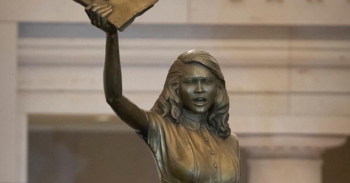 Statue of teen civil rights icon Barbara Johns stands for Virginia at U.S. Capitol