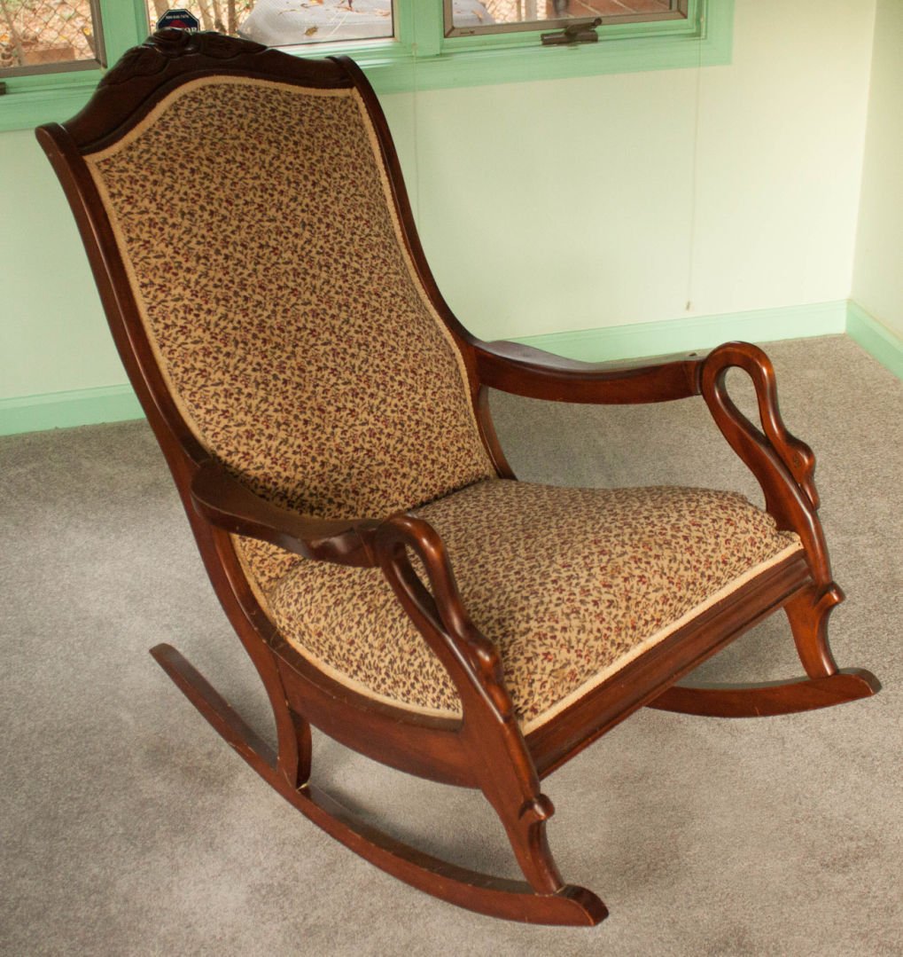 reupholster gooseneck rocker