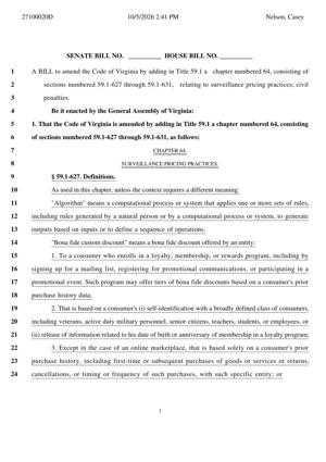 Sen. Perry's surveillance pricing ban