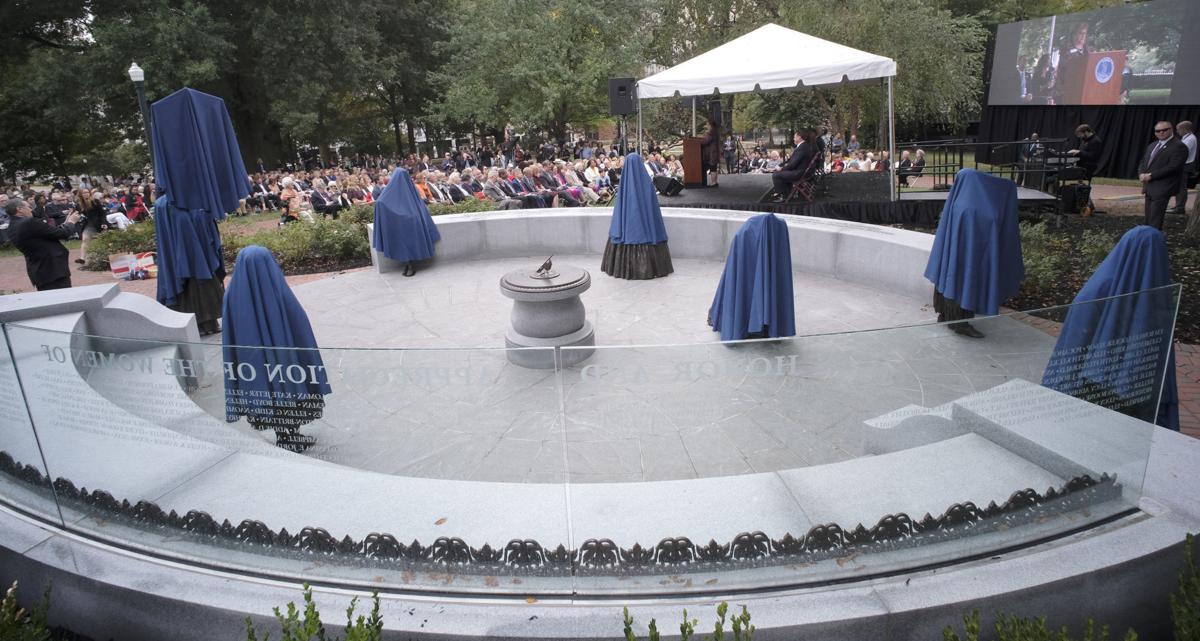 'A monumental day' Seven statues unveiled at Virginia Women's Monument
