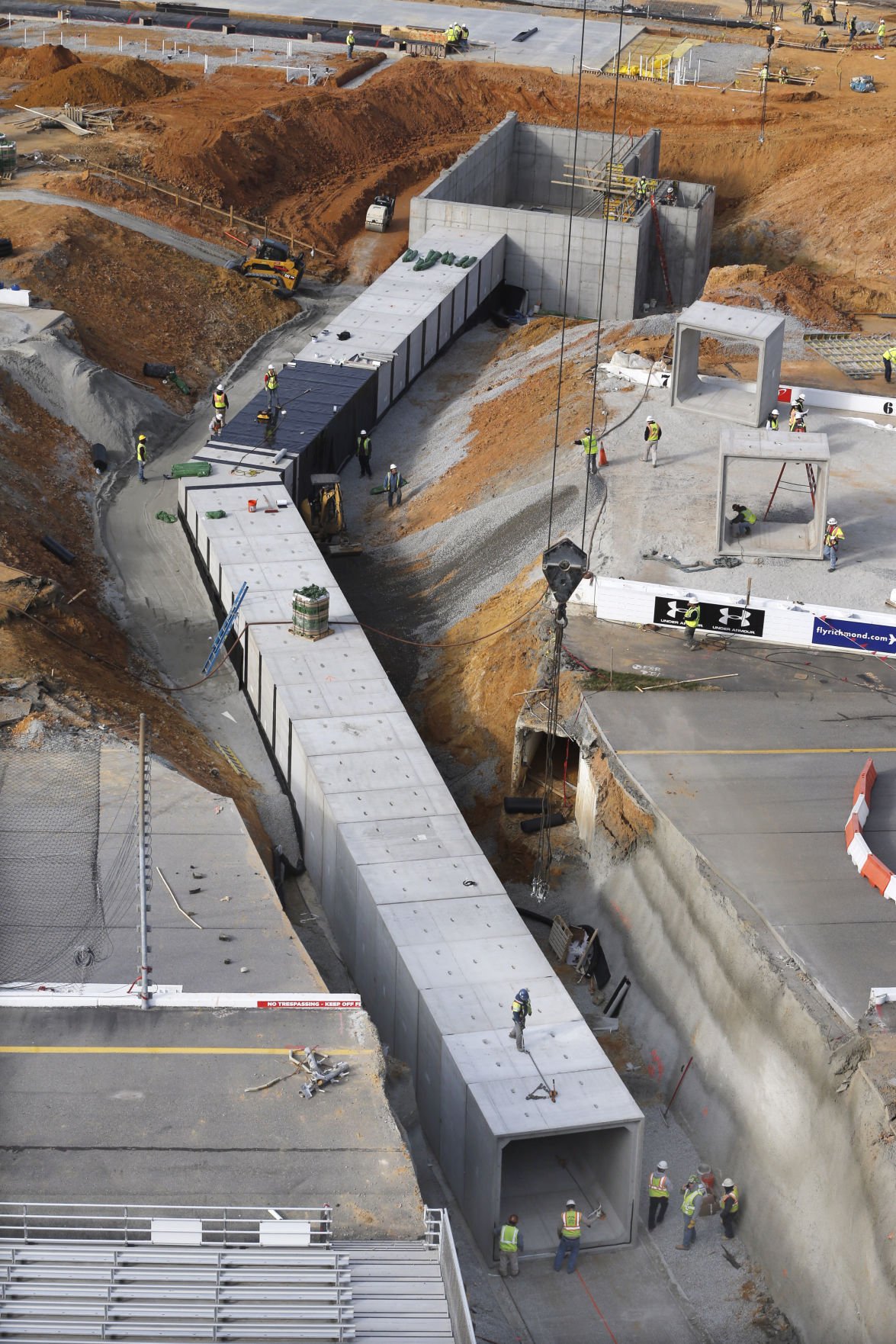 Richmond Raceway removes a portion of its racetrack for new pedestrian