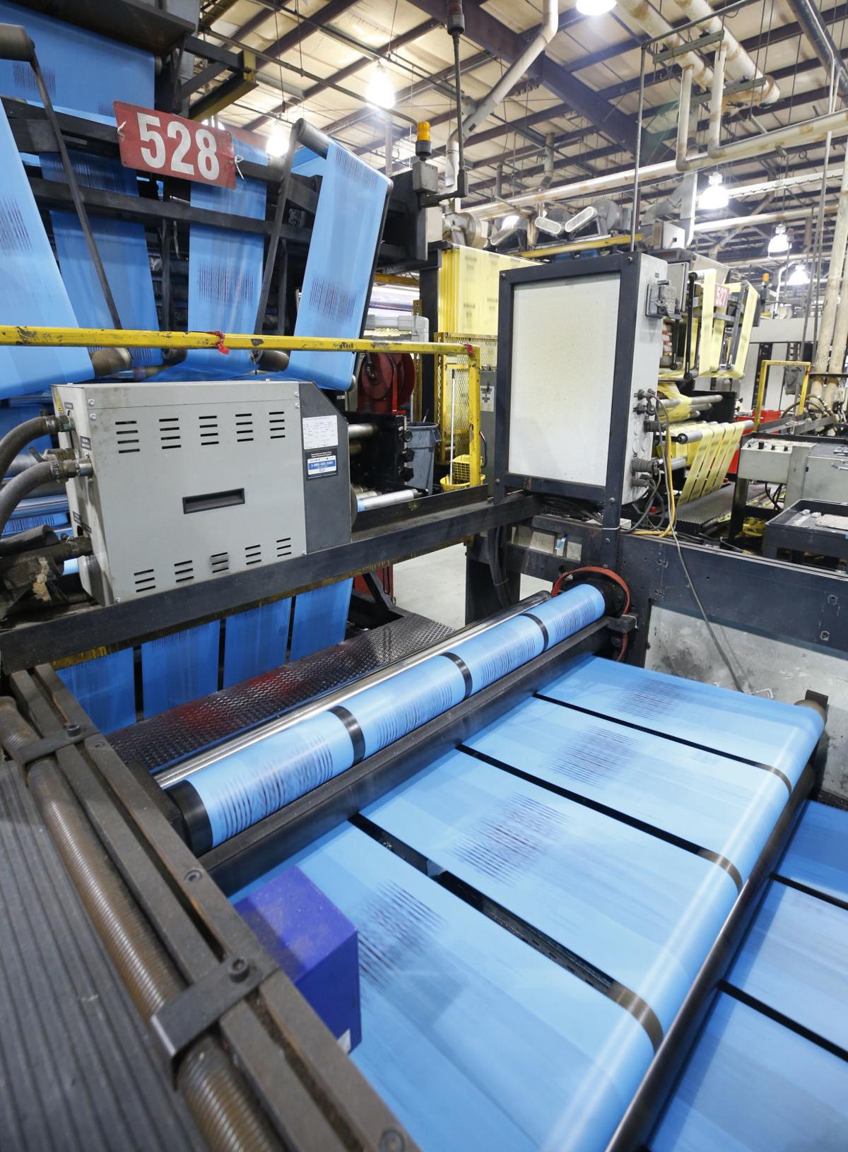 The Novolex plant in eastern Henrico makes millions of plastic bags