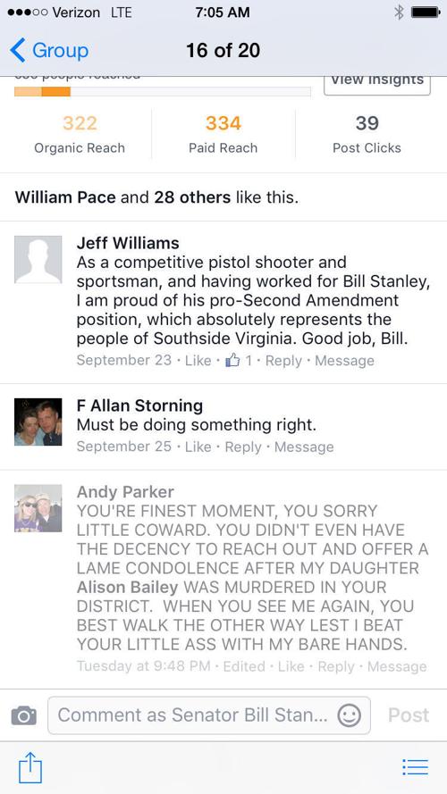 Sen. Bill Stanley facebook