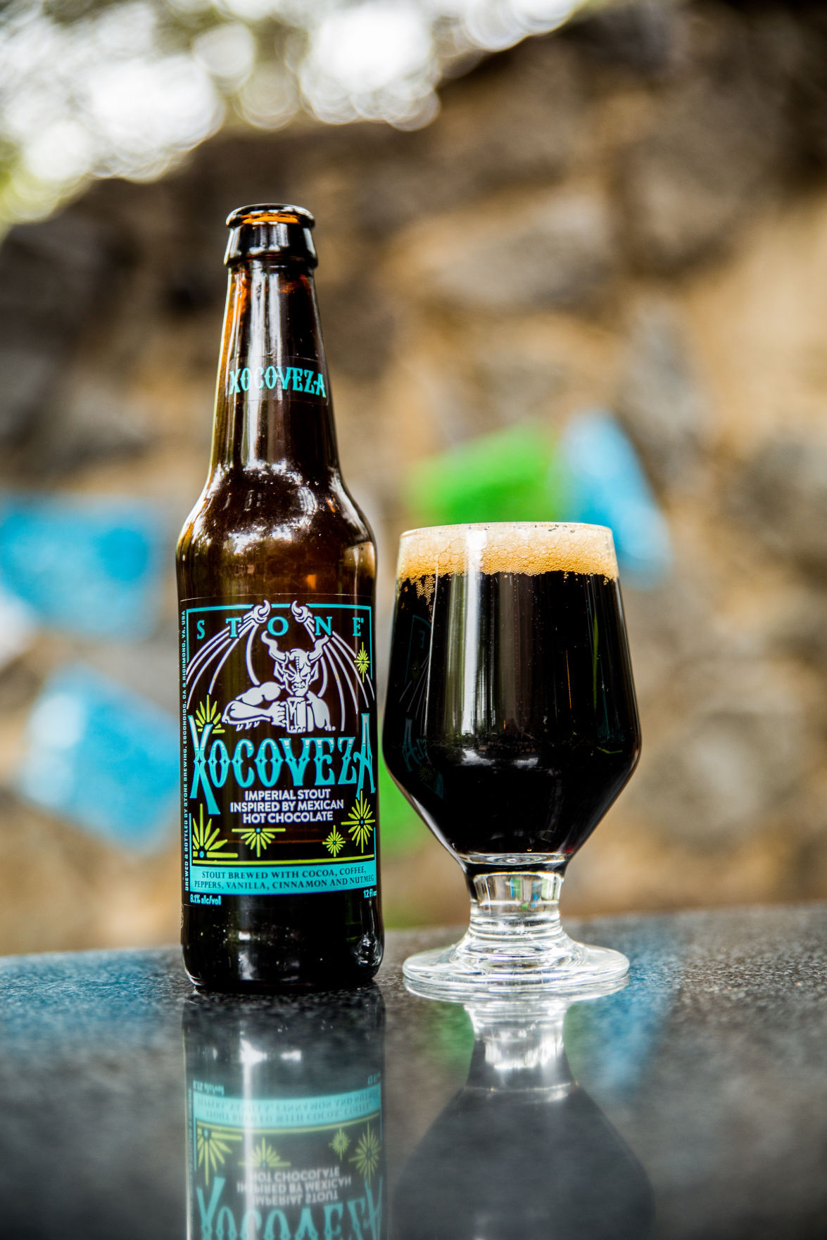 Beer Locally produced Stone brew packs global ingredients, global