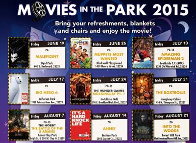 Movies in the Park schedule 2015 | Entertainment | richmond.com