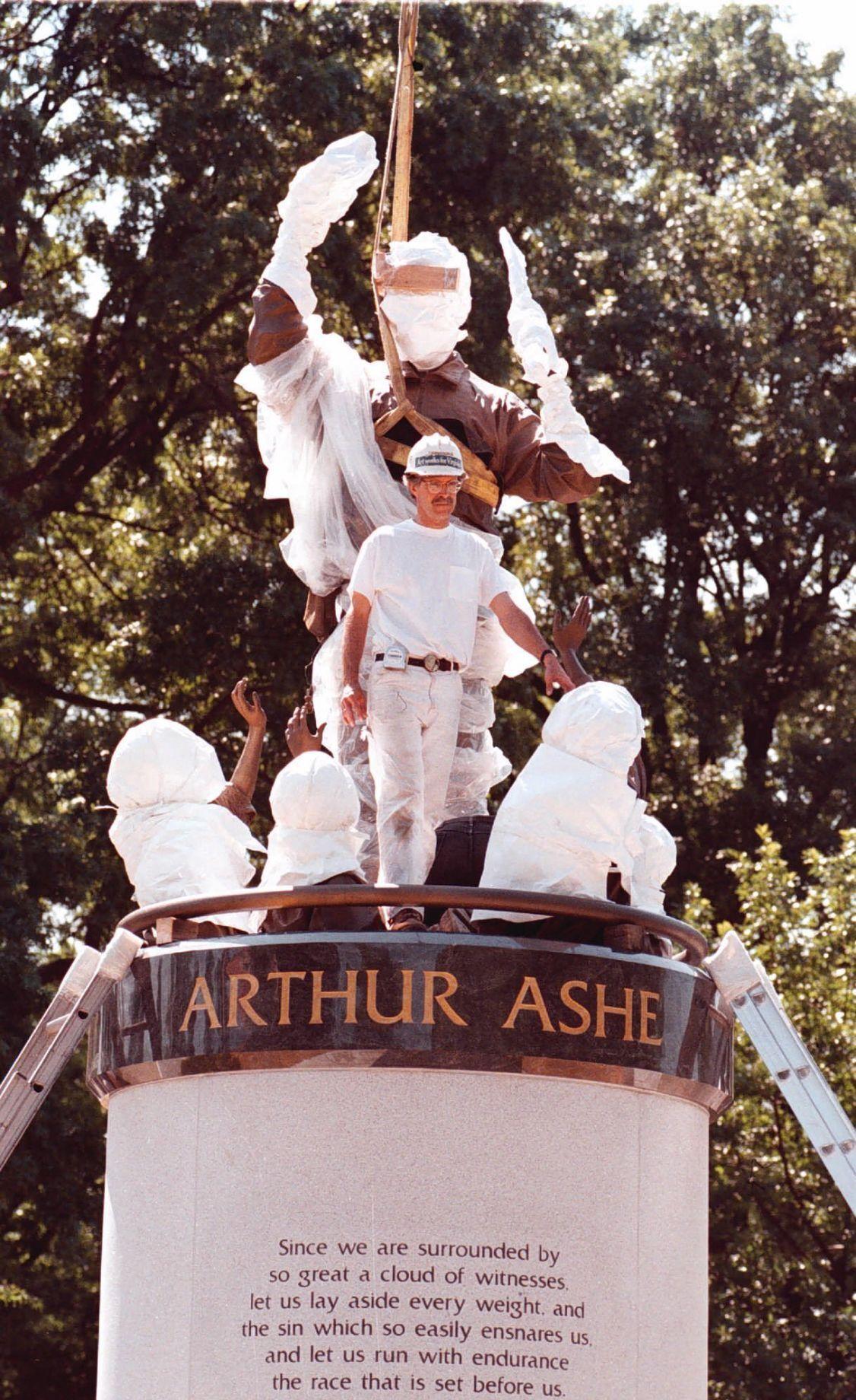 PHOTOS 26 years ago today, the Arthur Ashe monument was unveiled in