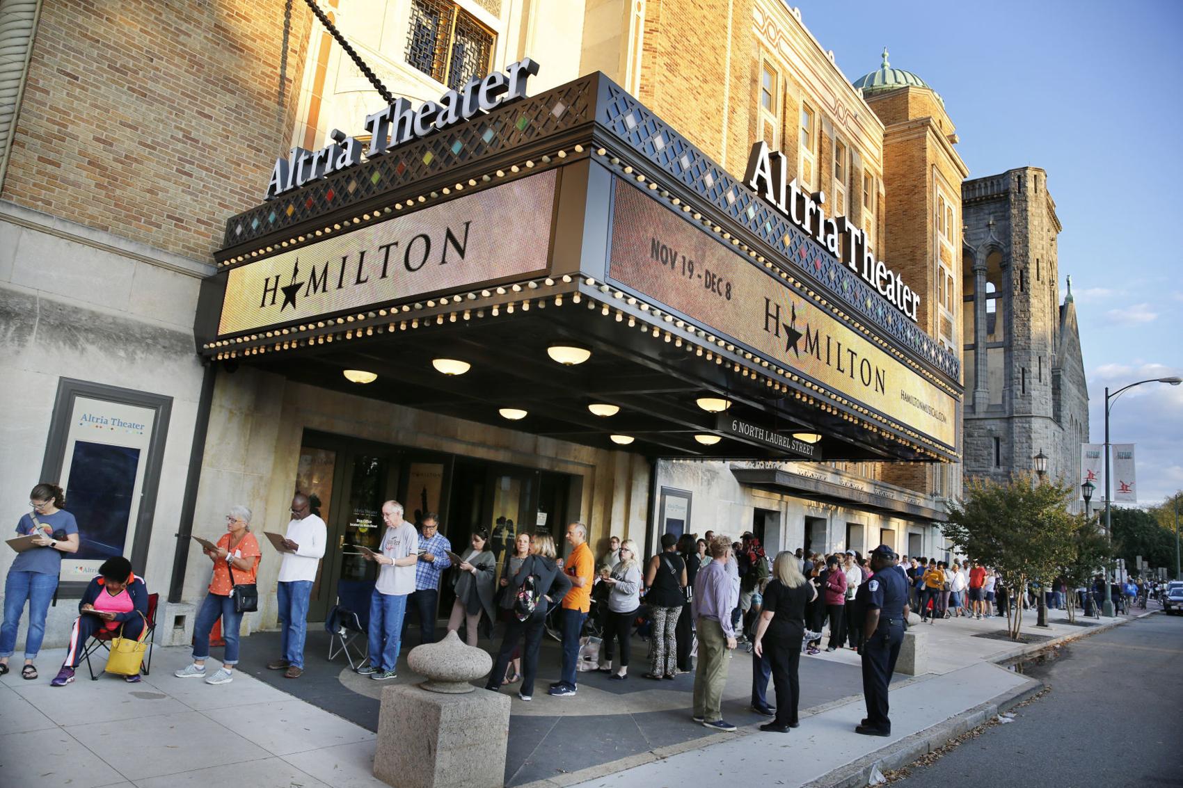 PHOTOS Fans lineup for 'Hamilton' tickets at Altria Theater