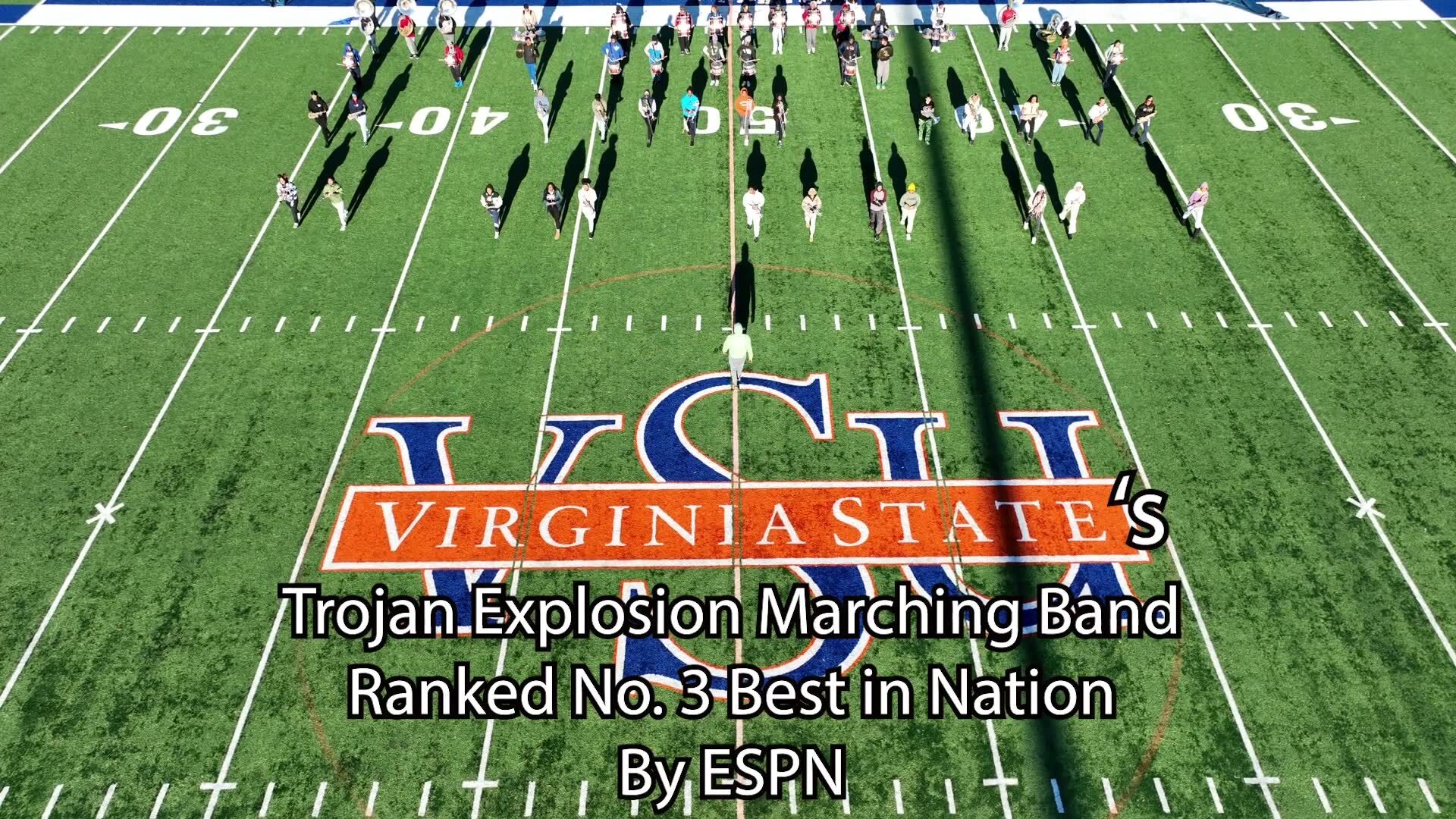 Virginia State University's Trojan Explosion Marching Band heads to Atlanta  to compete