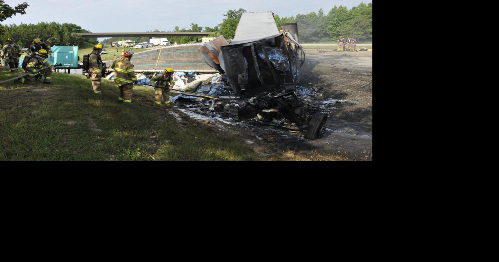 PHOTOS: Fiery crash on I-295